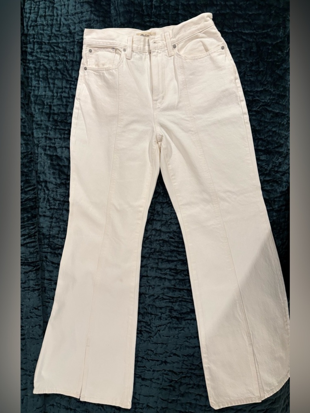 Women’s White High-Rise Wide-Leg Jeans